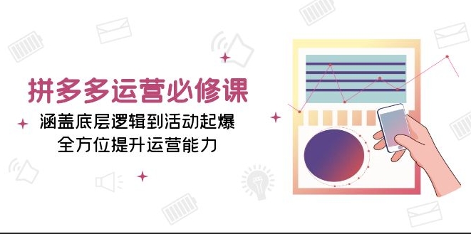 S拼多多运营底层逻辑到活动爆发_全面提升运营实战能力-小熊猫资源网